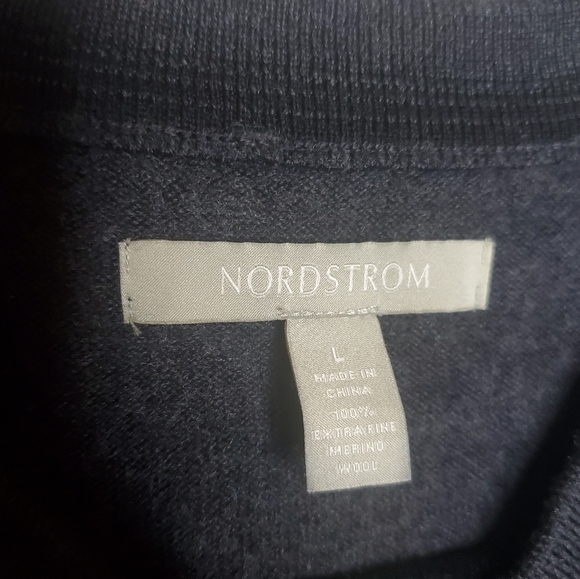 Nordstrom Cable Knit Sweater Vest Grey 100% Extra Fine Merino Wool Large Men's - Picture 7 of 11